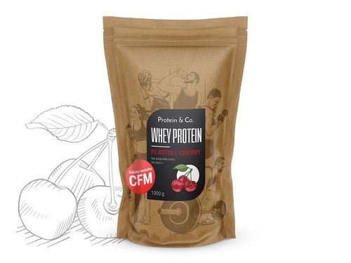 Protein&Co. WHEY PROTEIN 80 1000 g Příchuť 1: playful cherry