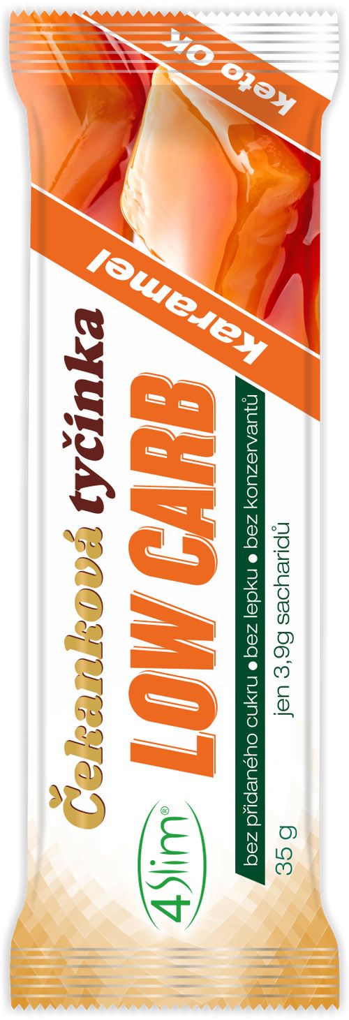 4Slim Čekanková tyčinka Low Carb 35g karamel
