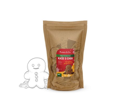 Protein&co. proteinová kaše s chia christmas gingerbread 480 g