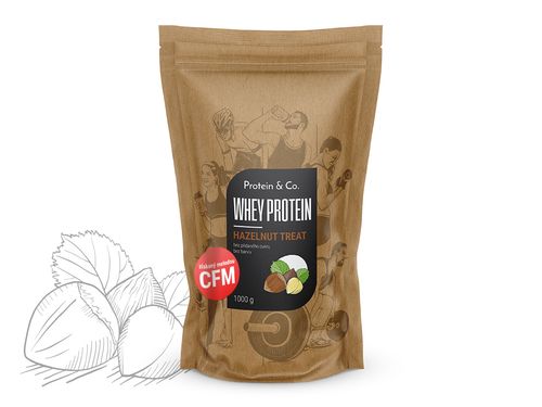 Protein&Co. WHEY PROTEIN 80 1000 g Příchuť 1: hazelnut treat