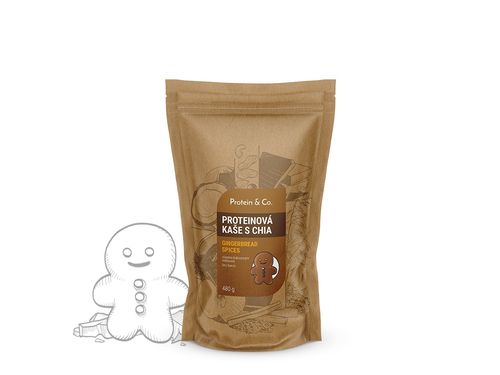 Protein&co. proteinová kaše s chia 480 g Příchuť 1: Gingerbread Spices, Váha: 480 g