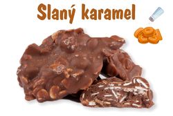 Hrudky SLANÝ KARAMEL v mléčné čokoládě 250g