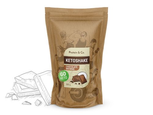 Protein&Co. Ketoshake – proteinový dietní koktejl 1 kg Množství: 500 g, Vyberte příchuť -: Chocolate brownie