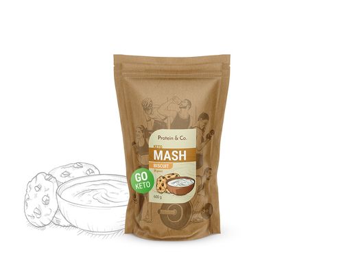Protein&Co. Keto mash – proteinová dietní kaše Váha: 600 g, Příchuť: Vanilka