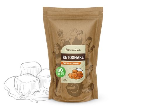 Protein&Co. Ketoshake – proteinový dietní koktejl 1 kg Množství: 500 g, Vyberte příchuť -: Salted caramel