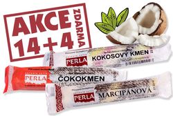 Akční balení tyčinek Kokosový kmen, Marcipán a Čokokmen bez cukru 14 + 4 zdarma 18ks