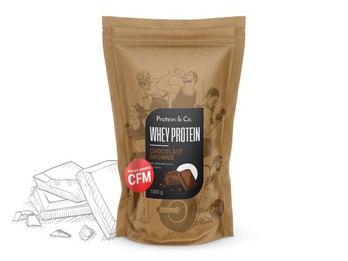 Protein&Co. WHEY PROTEIN 80 1000 g Příchuť 1: Chocolate brownie