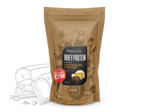 Protein&Co. WHEY PROTEIN 80 1000 g Příchuť 1: Chocobanana symphony