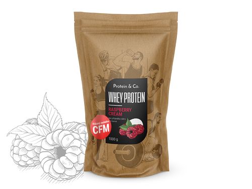 Protein&Co. WHEY PROTEIN 80 1000 g Příchuť 1: Raspberry cream